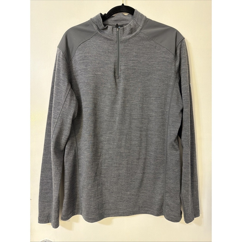 Kuhl Men's Merino Wool Skar 1/4 Zip Lightweight Pullover Sweater Size Large